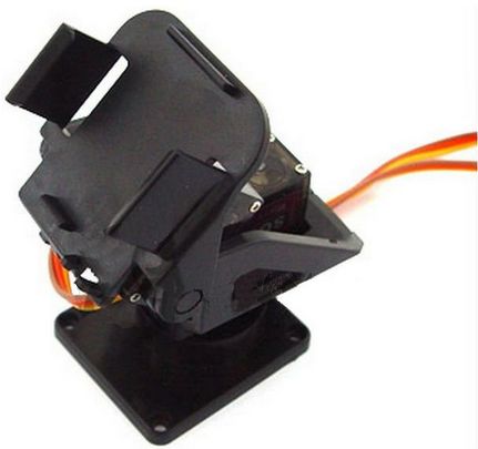 Assembled 2 DOF Pan and Tilt Brackets and Servos for Robotics