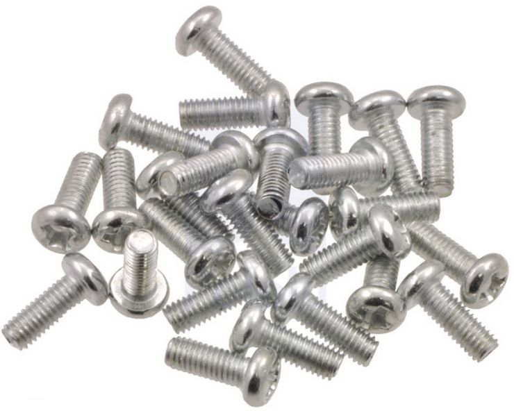 M2.5 Pan Head Screws 6mm Pack 10