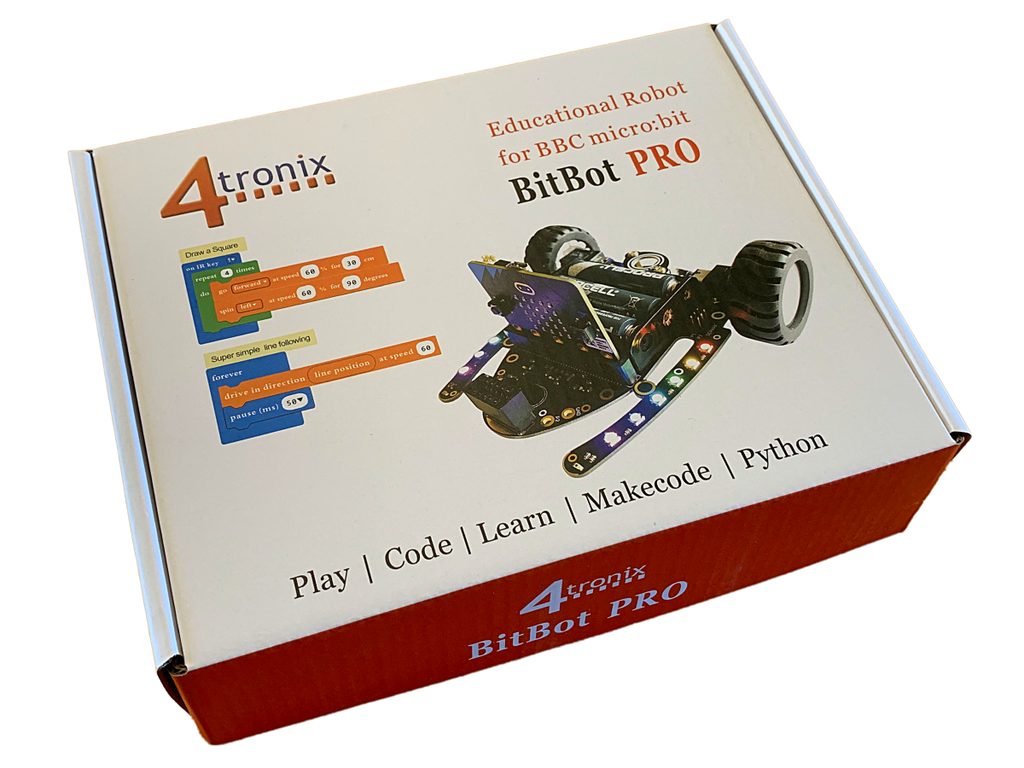 Bitbot Wheel Motor 4tronix BitBot PRO - FREE IR KEYPAD - Intelligent Robot for Microbit