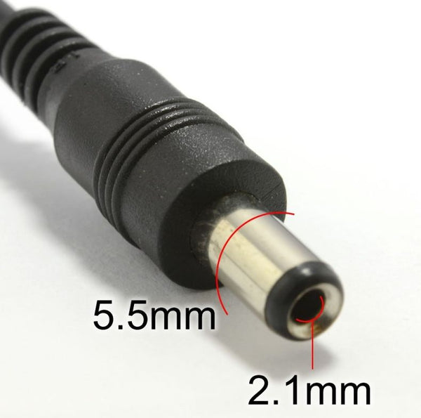 DC Jack 5.5mm x 2.1mm Male to Female Extension Cable