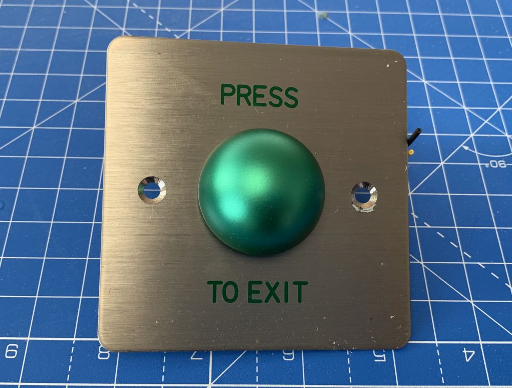 Domed Exit Switch Brushed Steel