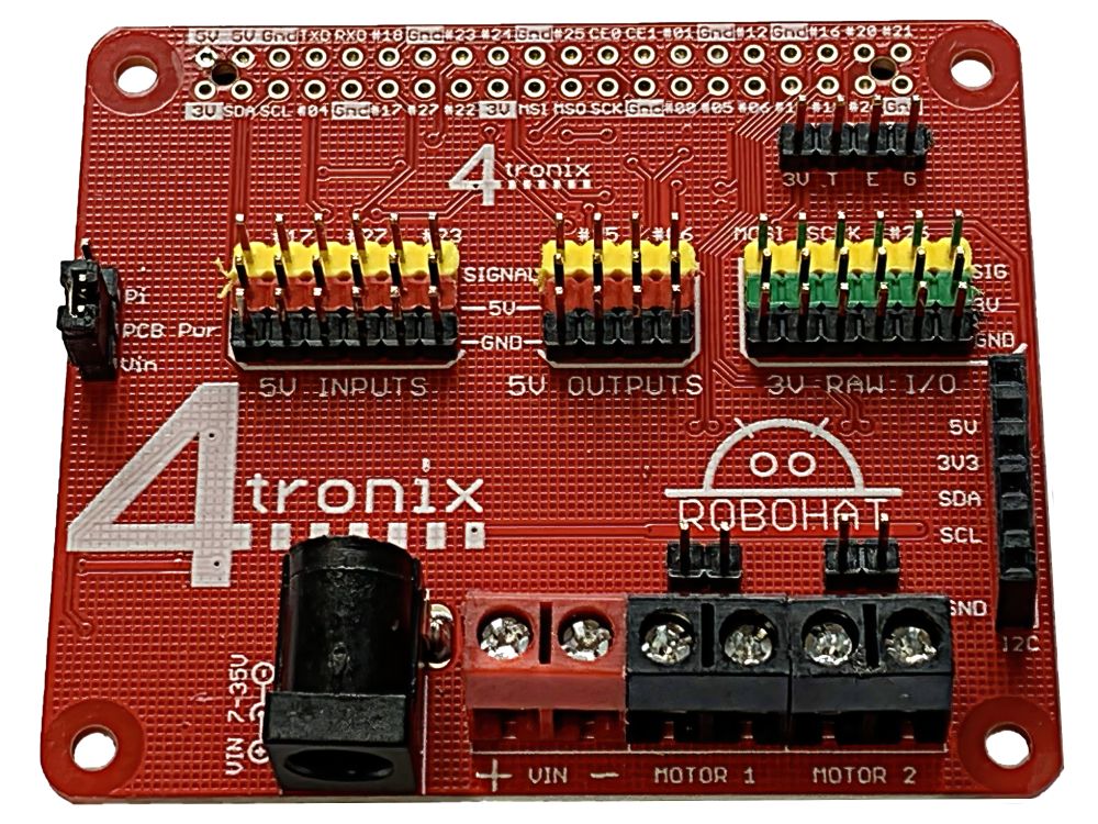 4tronix RoboHAT2 Robot Controller for Raspberry Pi