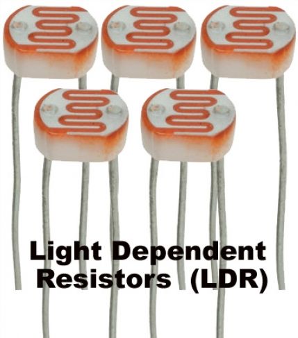 Pack of 5 mini-LDR Sensors