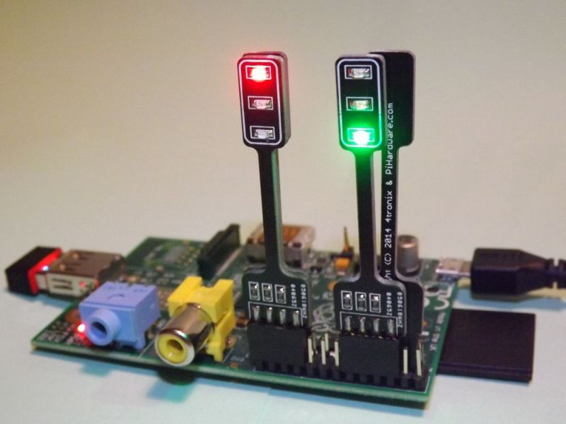 10 Pack Pi-Stop Educational PiStop Traffic Light Add-on for Raspberry Pi