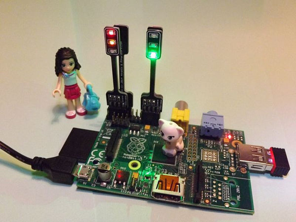 4 Pack Pi-Stop Educational PiStop Traffic Light Add-on for Raspberry Pi