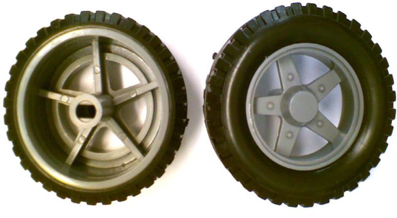 Pair of 50mm Wheels for Stepper Motor 5mm Shaft